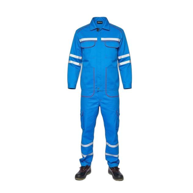 Ensemble de Travail Bleu Roi Haute Visibilité