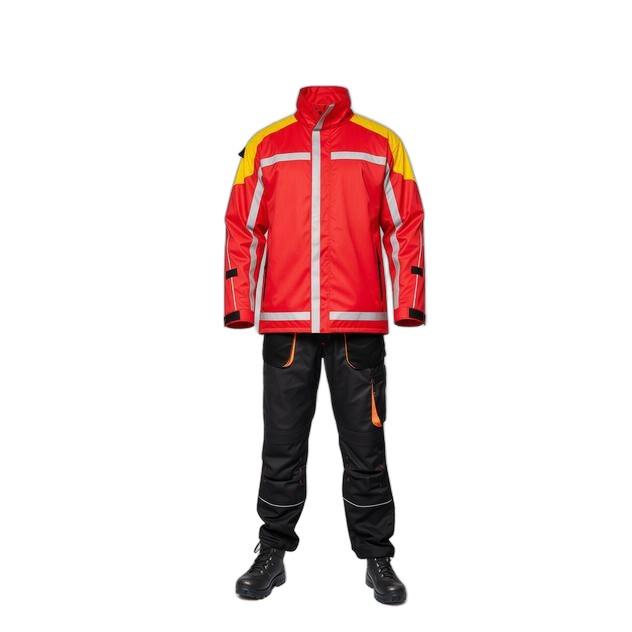 Parka Haute Visibilité Rouge & Jaune